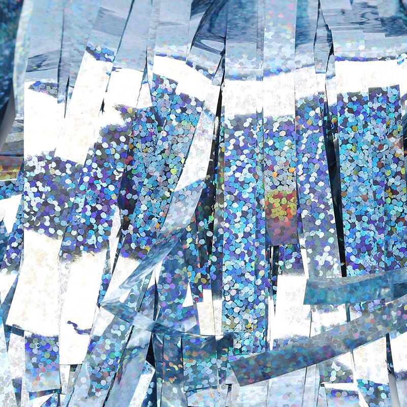 Feestachtergrondgordijnen glitter gouden linten franje folie gordijn verjaardag bruiloft volwassen jubileum muurdecoratie