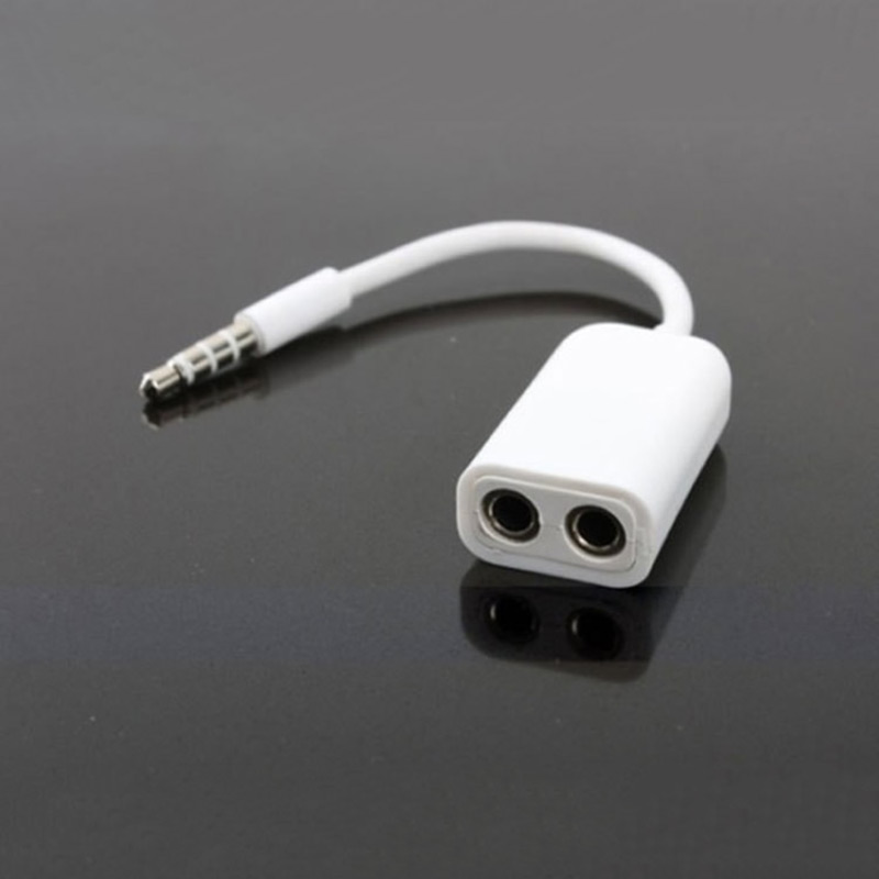 3.5mm Dual Jack Earphone Headphone Splitter Adapter For Samsumg iPhone Phone Laptop Tablet MP3 Player Audio Devices VDX99