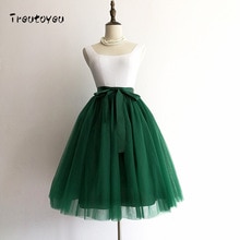 5 lag 65cm sort plisseret nederdel sexet midi tyl nederdel høj talje fuld foring voksen tutu koreansk stil kvinder jupe femme faldas
