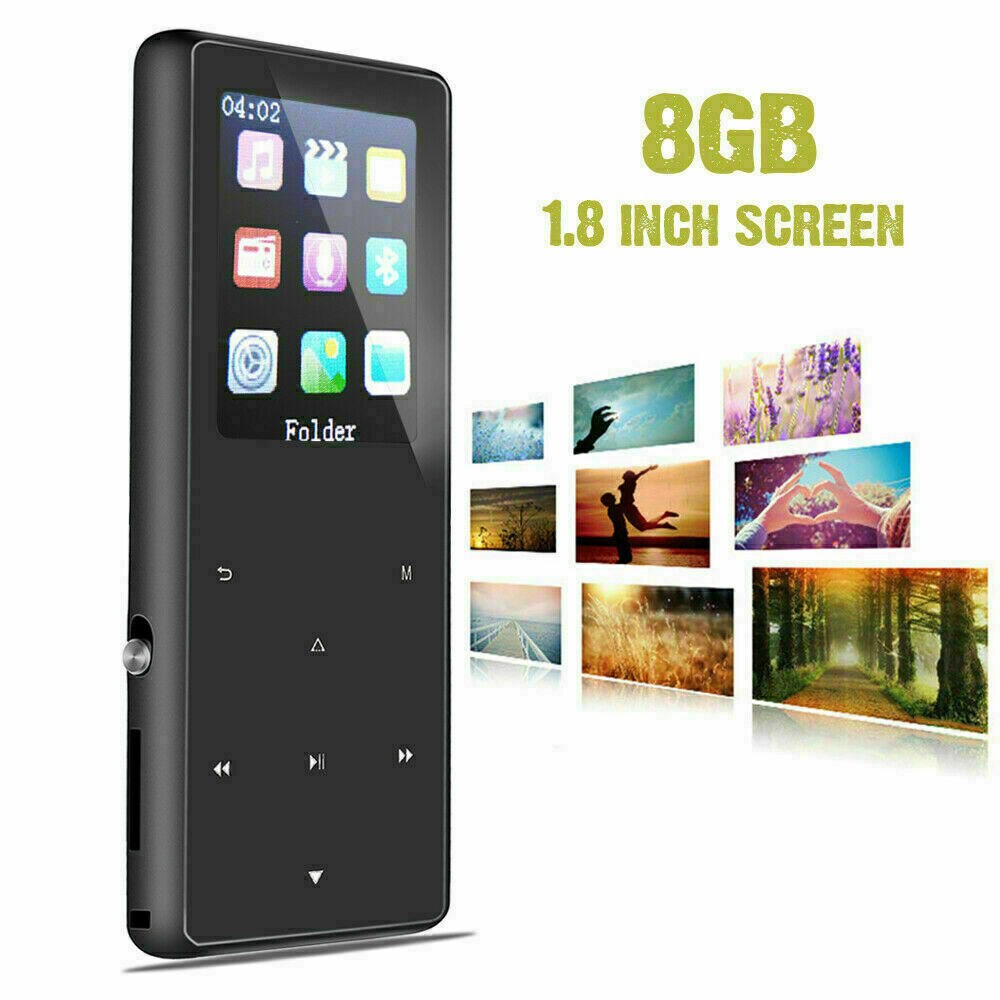 TIPTOP MP4 Player with bluetooth lecteur mp3 mp4 music player portable media slim 2.4 inch touch keys fm radio video Hifi 8GB