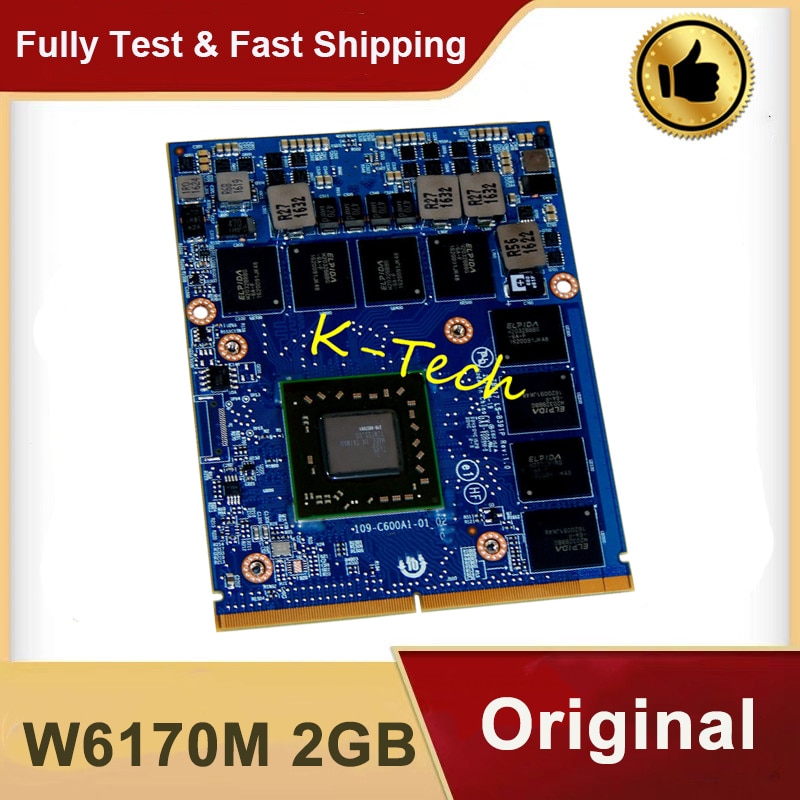 Originele W6170M 2G LS-B391P Grafische Videokaart 784159-001 216-0857001 109-C600A1-01_02 Voor Hp Zbook 17 Laptop volledig Getest