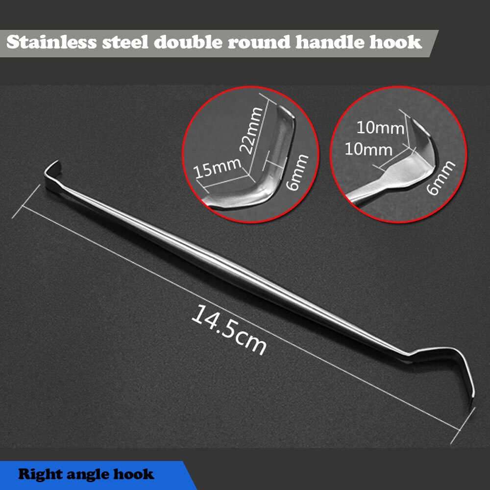 Nose shaping hook L-shaped right angle pull hook mandibular angle double head pull: Copper
