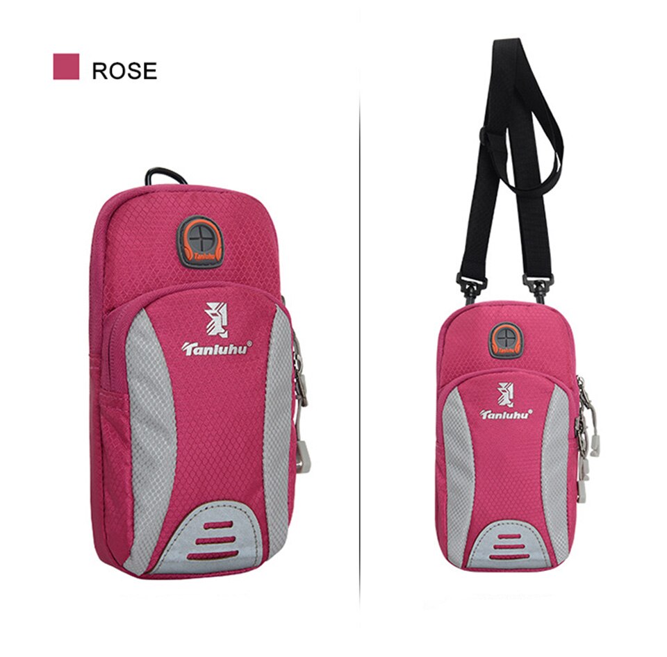 Outdoor Mobiele Telefoon Tas Running Mobiele Telefoon Arm Zak Arm Riem Sport Mobiele Telefoon Arm Mouw Schoudertas Unisex: Rose