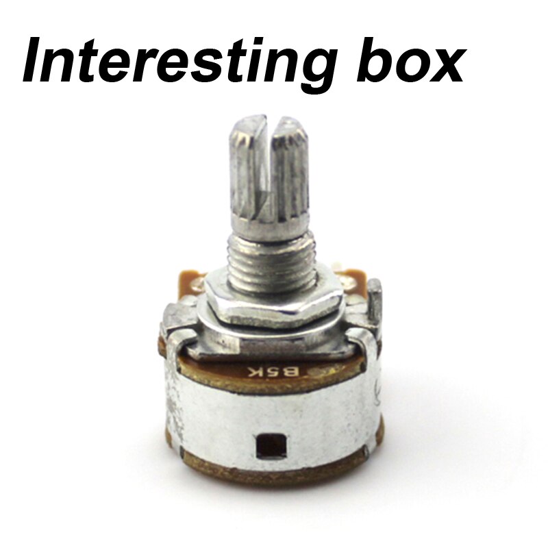 Dwurzędowe 5-Szpilka pojedynczy-jednostka przełącznik z potencjometrem (długość rączki 15mm) rezystor regulowany/krótki uchwyt wału B5k