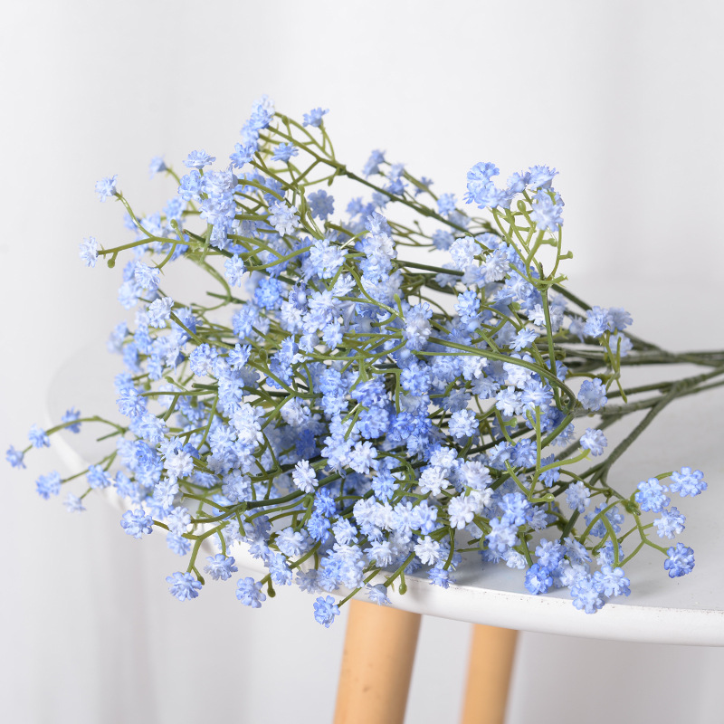 Ramo de flores de estrellas de cielo Artificial de 52cm, azul y blanca, decoración navideña para el hogar, accesorios de fotografía, planta, decoración de boda: Rojo