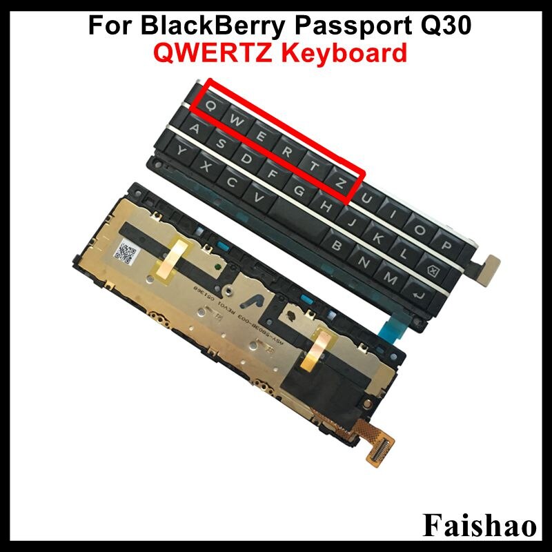 Faishao Qwertz Toetsenbord Toetsenbord Zwart Voor Blackberry Paspoort Q30 Vervanging