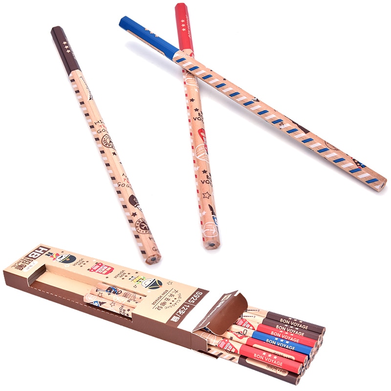 12 pièces crayon Standard dessin animé HB crayons pour écrire dessin lapices papeterie bureau fournitures scolaires matériel escolar infantil