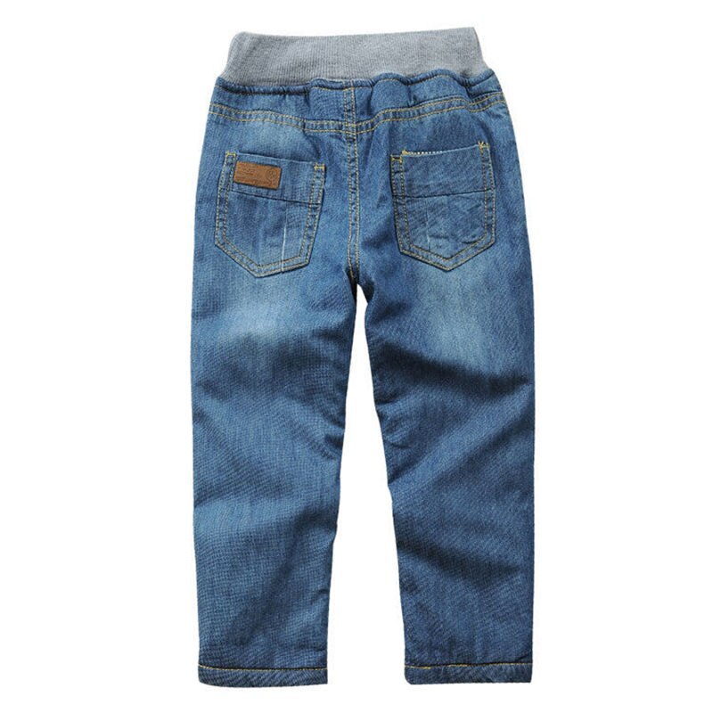 Happy Cherry Jongens jeans kinderen gescheurde jeansbroek stretch skinny jeans broek tieners rechte pasvorm boot cut broek leeftijd 5-16 jaar, zwart 02, 7-8 Jaar