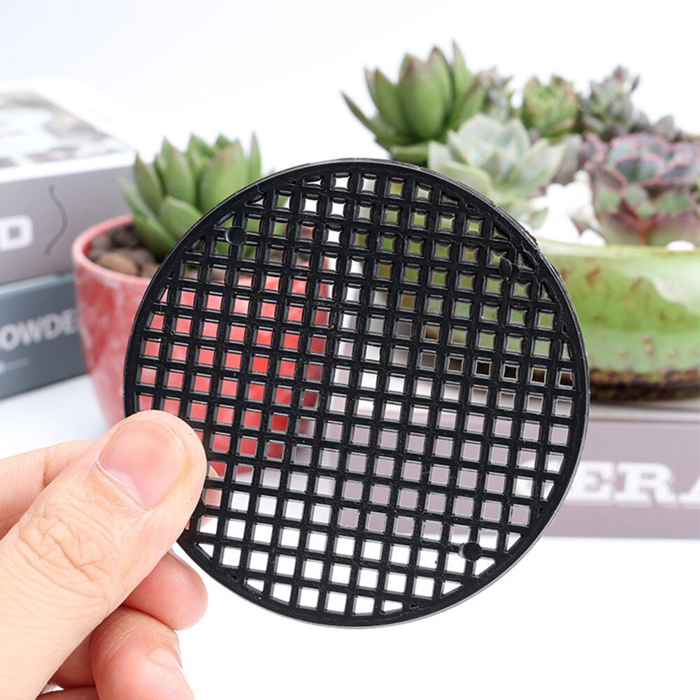 100 st/påse slitstarkt skydd med dräneringshål botten gallermatta blomkruka mesh pad balkong andas läckagesäker tillbehör hem
