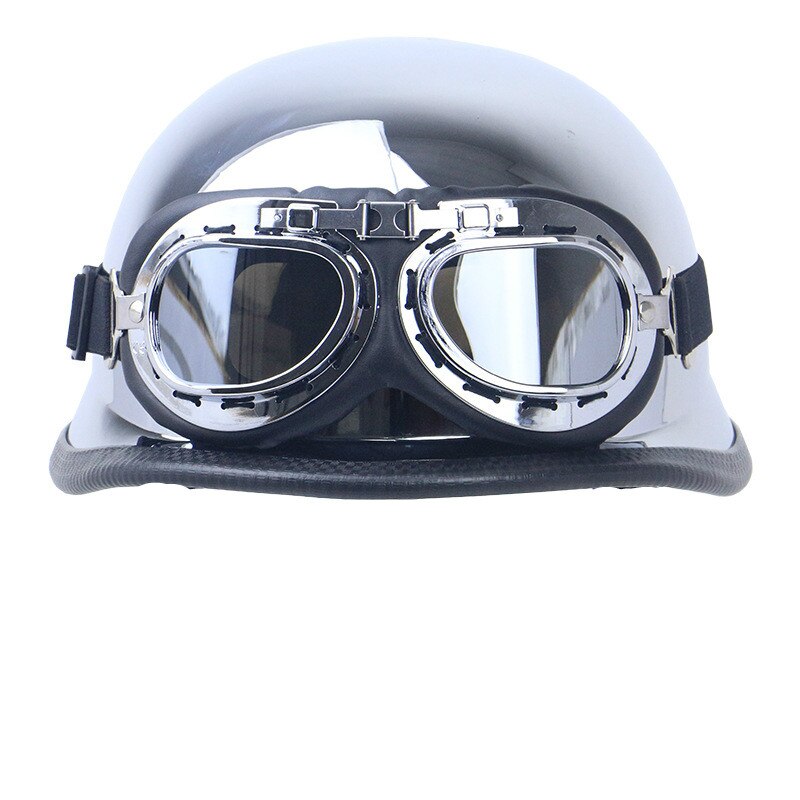 Motorcycle German Helmet Electric Scooter ATV Open Face Cruiser Chopper Half Helmets Motorbike Riding Cap DOT CE