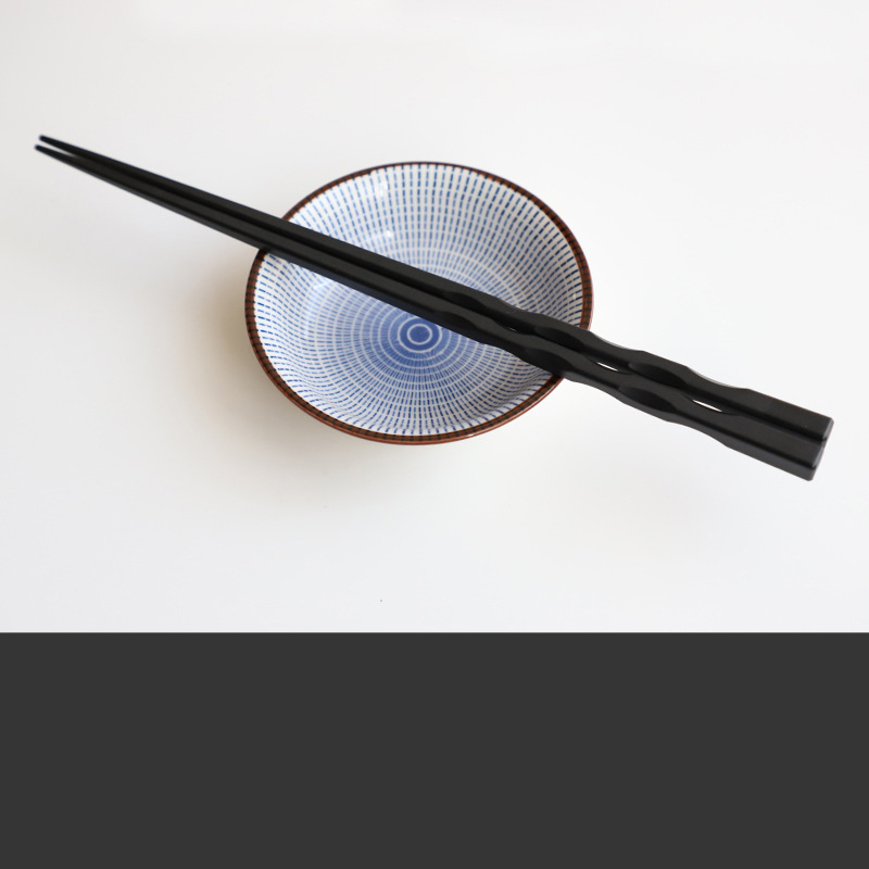 1 Pair Japanese chopsticks Alloy Non-Slip Sushi Food sticks Chop Sticks Chinese reusable chopsticks: Sea wave