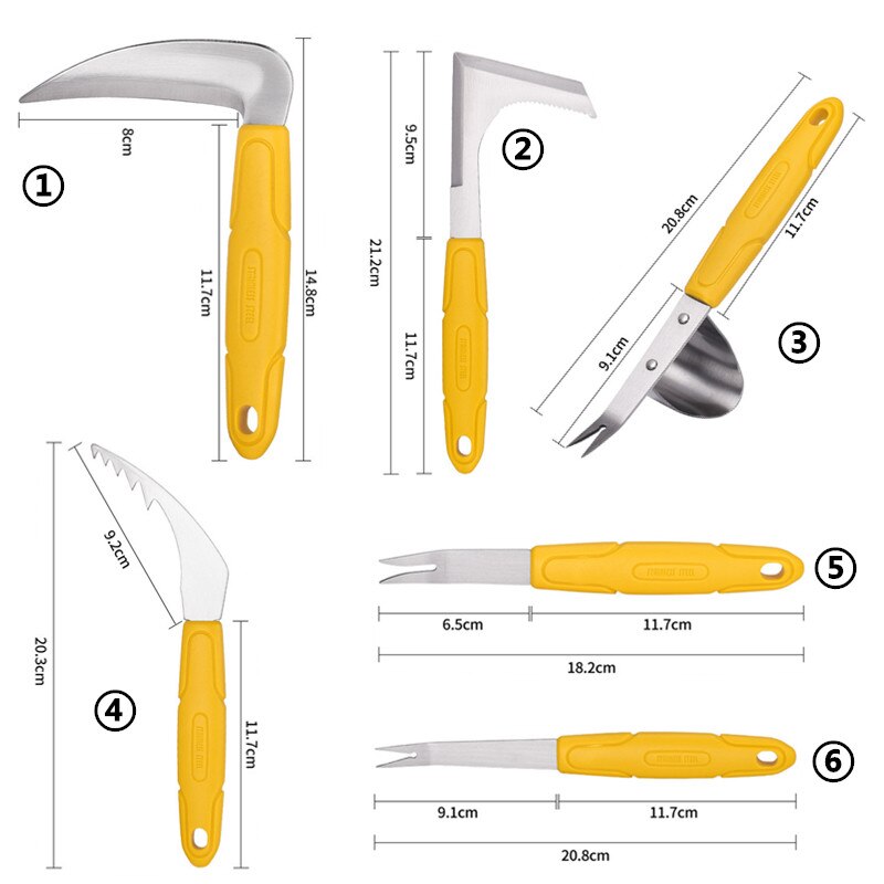 Falce in acciaio inossidabile falce leggero palmare giardinaggio erba falce rimozione radice scavatore giardino agricolo diserbo gadget