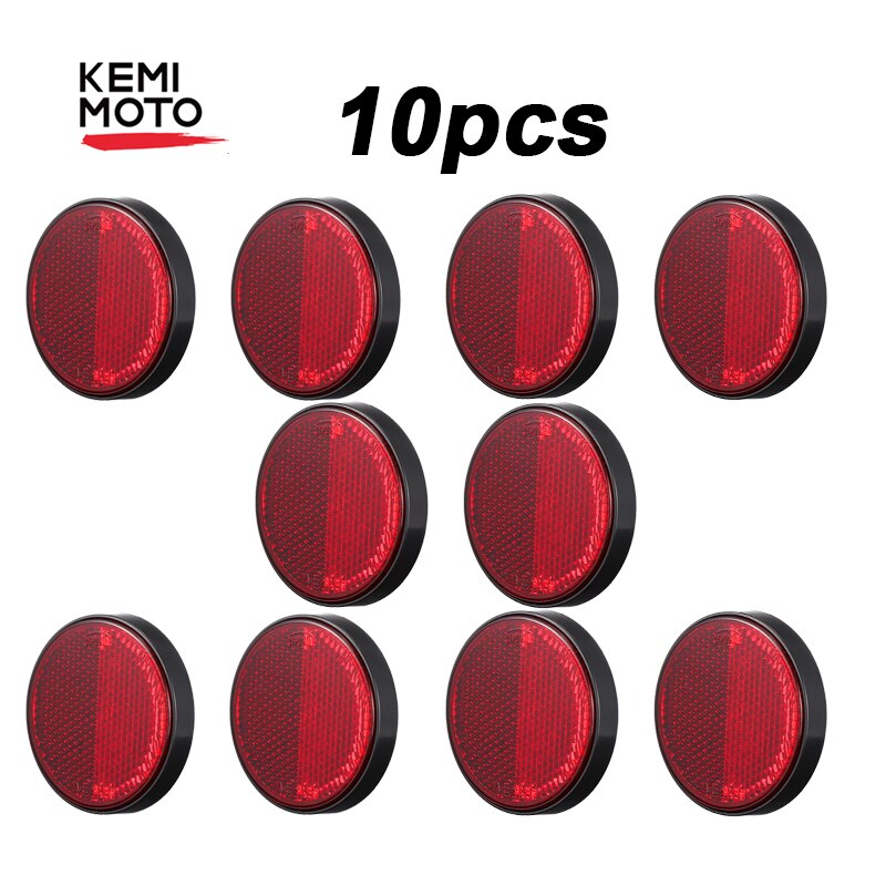 10Pcs Ronde Reflectoren Rood Camper Trailer Universele Motorfiets Rv Caravan Auto Vrachtwagens Side Mark Achter/Tail/Signaal accessoires
