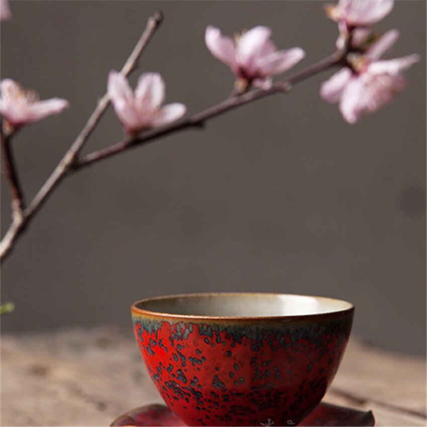 Kneden Hand 9.5X2X5.5Cm Magic Rode Jdz China Hard Keramische Kung Fu Thee Set schotel Aardewerk Mode Europese Koffie Schotel