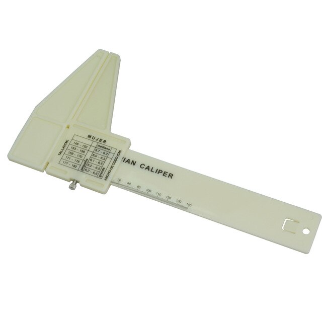 140mm de plástico médica pinza 0-14cm calibre Vitruvio médica regla para el codo gobernante cuerpo calibrador de pliegues cutáneos ANTROPOMETRO /ANTROPO: white