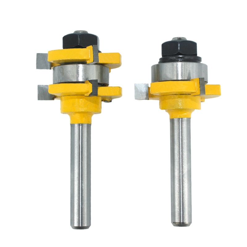 Lavie 2 Stuks 8Mm Schacht Gezamenlijke Monteren Router Bits Tong & Groef T-Slot Frees Voor Hout houtwerk Snijgereedschap MC02121