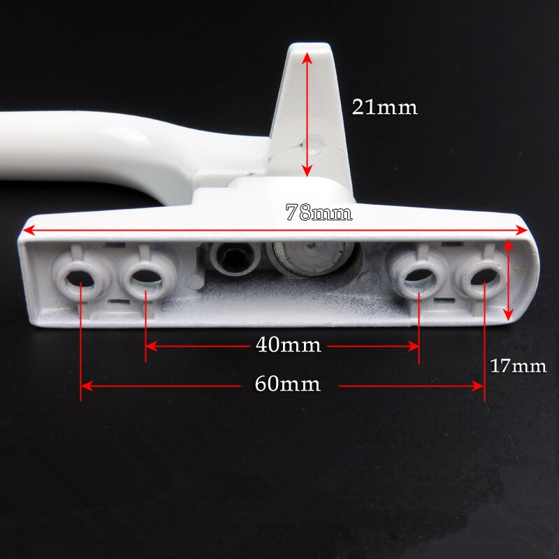 White Window Lock Handle Set – Left Direction, Thickened Aluminum Alloy Internal & External Handle With Lock Buckle For Casement & Sliding Windows