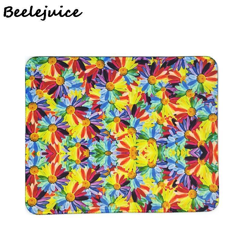 Sonnenblumen Lila Blumen Maus Pad Silikon Maus matt Tisch matt Laptop Spiel Computer Tastatur Schreibtisch Maus Pad Büro Liefert: 10