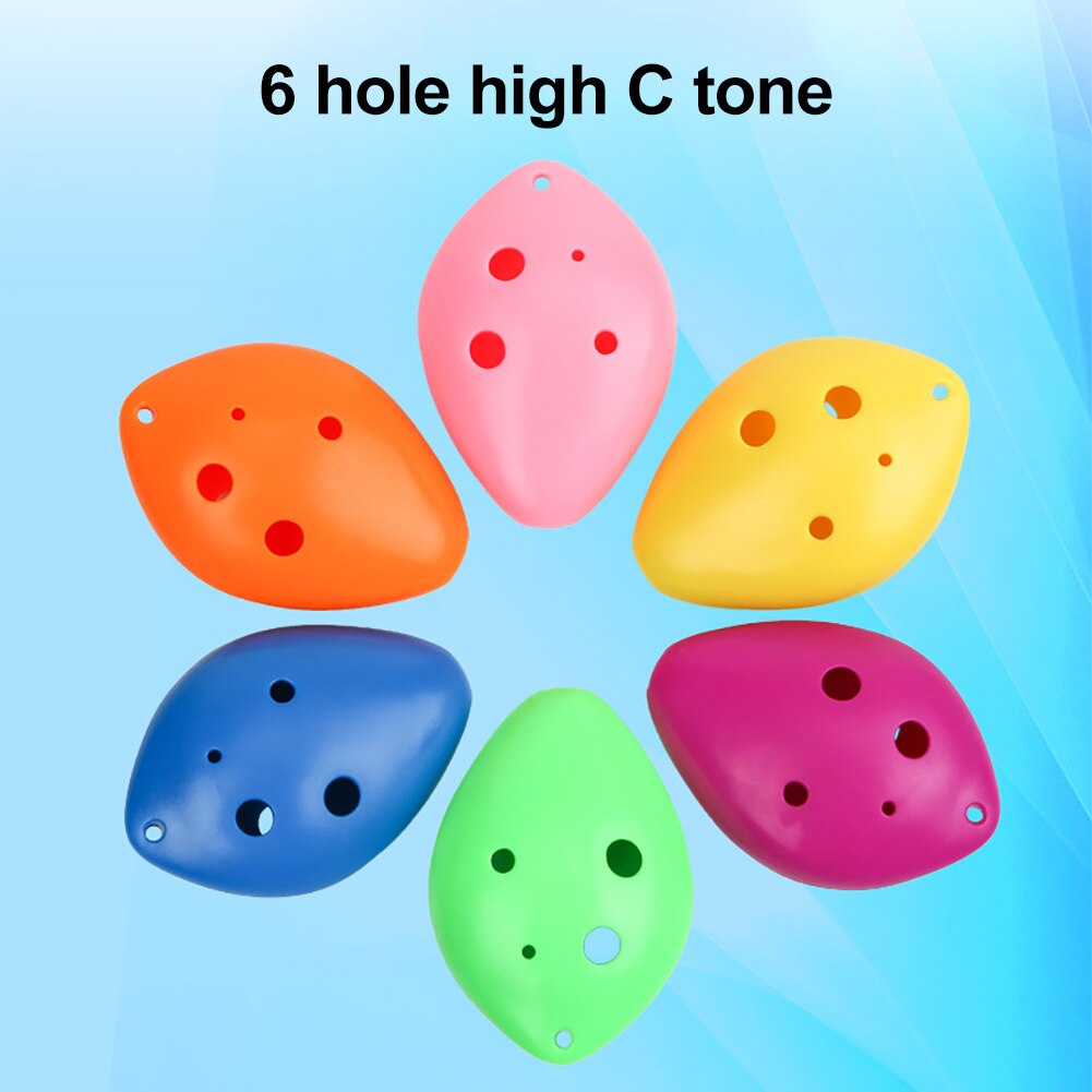 6 Holes Plastic Treble C Ocarina Kids Musical Instrument