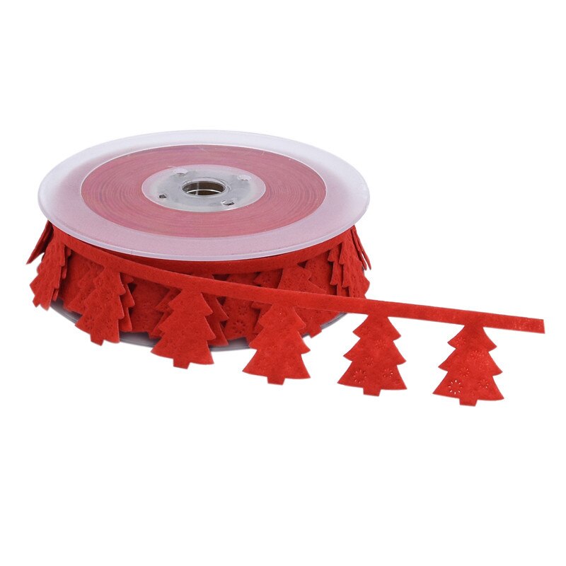 5 meter stof lille champignon stjerne juledekoration redribbon blomst linje håndlavet diy juletræ dekorativt