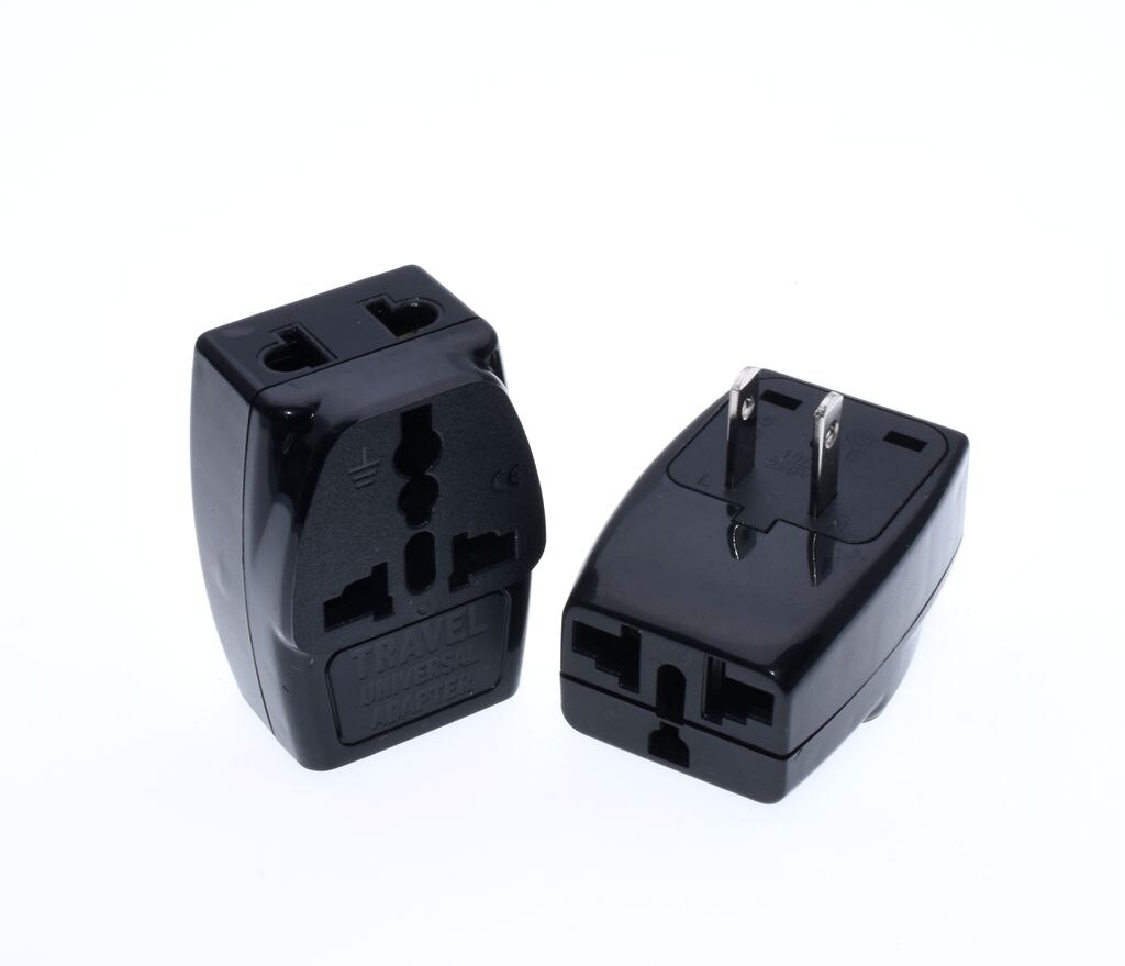 1pcs/t extended 3 outlet socket splitter US USA AC Power Plug Home Travel Converter Adapter Adaptor Mexico USA Wall charger: Black