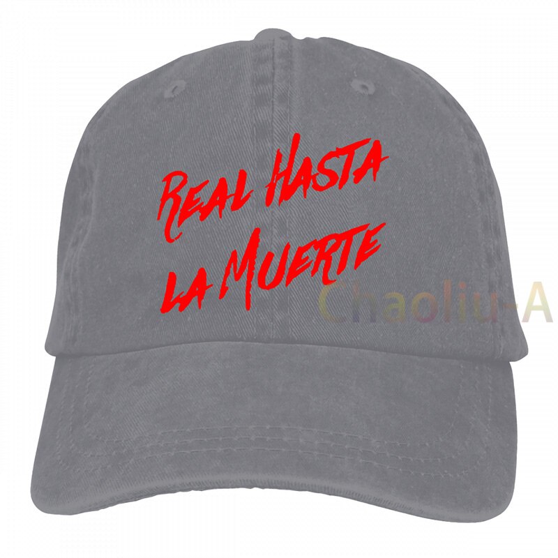 Reale Hasta La Muerte Anuel AA Album Adulto Fan Concerto Formato berretto da Baseball uomo donna Trucker Cappelli di modo cappuccio regolabile: 2-Gray