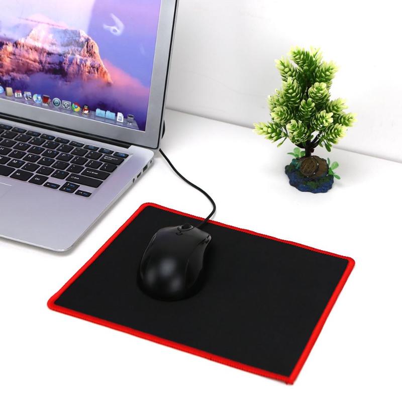 Heißer 25*21CM Maus Pad Schwarz Rot Schloss Rand Gummi Speed Gaming Mouse Pad für PC Laptop Computer schwarz Spiele Mousepad Micepad Neue