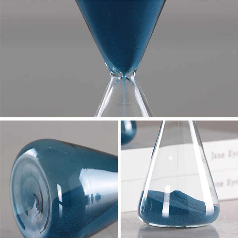 GH Zandloper Creatieve Blauwe Zand Klok Zandloper 10/30/60 Minuten Zandloper Timer Home Decoratieve Arts speelgoed Voor Kinderen
