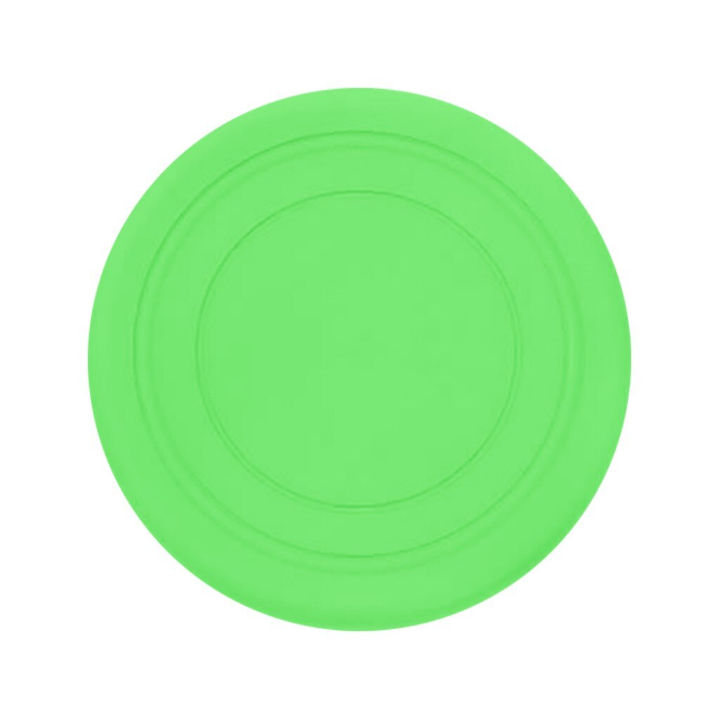 X4#Dog Flying Disc Soft Flexible Rubber Fun Floating Foldable Flyer Disc Dog Flying Saucer Toy For Interactive Trianing Dog Toys: Green