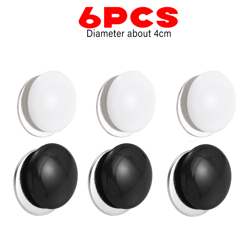 1/4/6 stuks Sterke Magnetische Gordijnen Gewicht Magneet Gesp Winddicht Douchegordijnen Anti Drijvende Balkon Doek Koelkast Magneet: WHITE