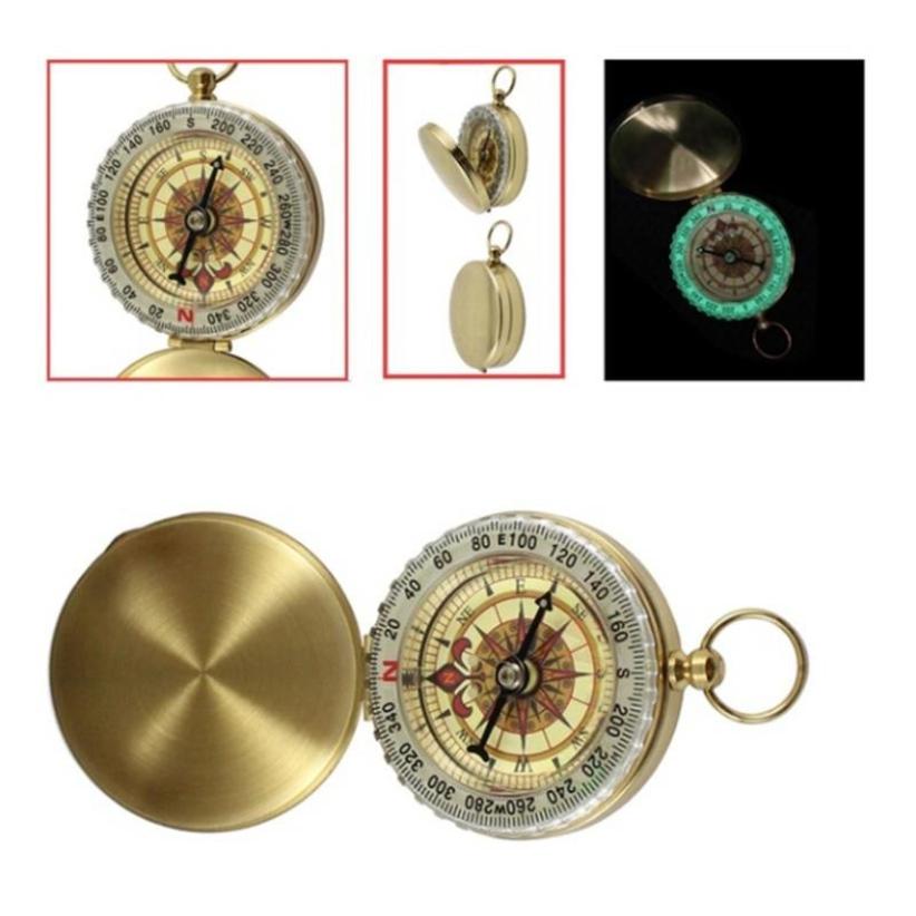 Genuine refined copper compass, G50 pocket watch compass, exquisite small , outdoor multi-function with luminous