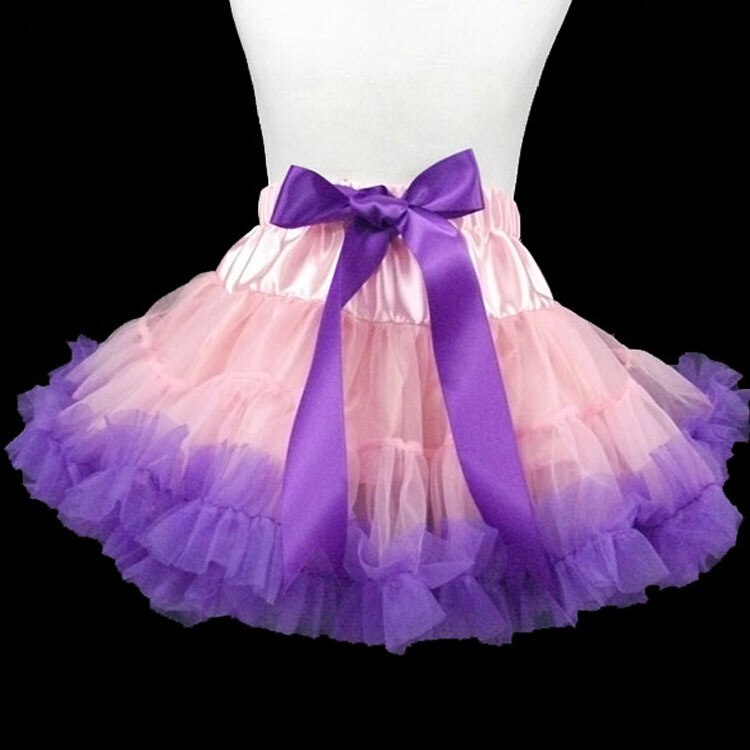 Kinderkleding pettiskirt nylon mesh TUTU rok roze en paars vestidos infantil kostuums