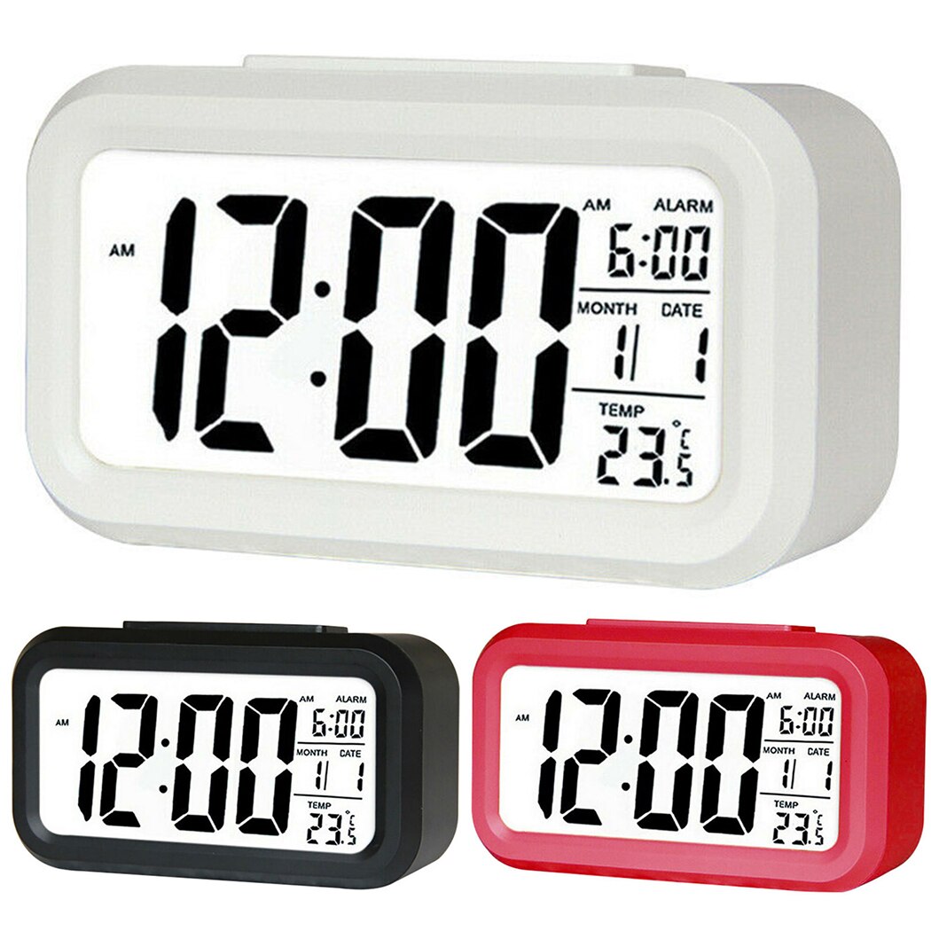 1 X Elektronische Wekker Led Met Kalender + Thermometer Backlight Elektronische Wekker Digitale Tijd 138X80X47Mm