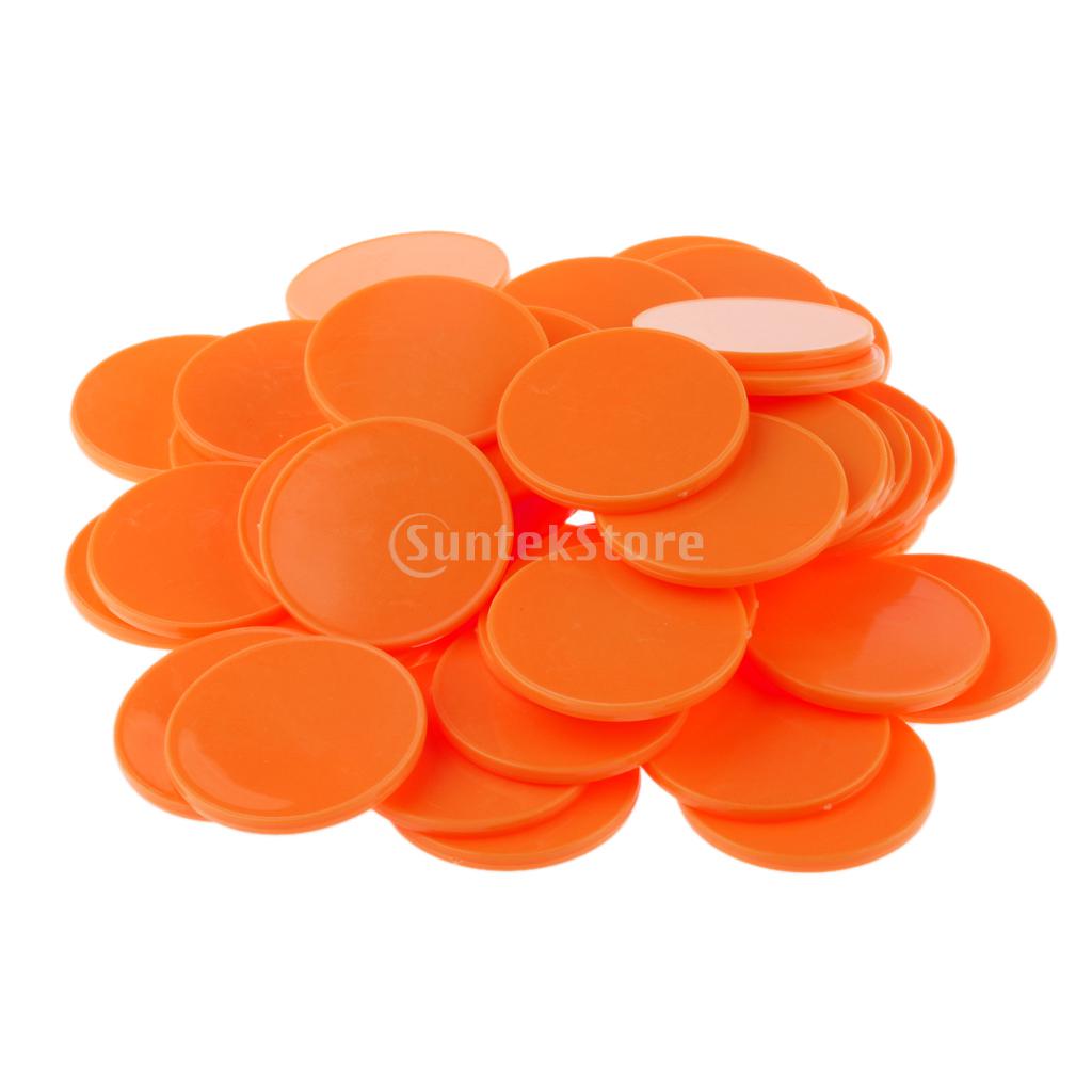 Pack of 50pcs Casino Poker Chips Poker Game Counters Board Game Chips Kids DIY Craft Chips 40mm
