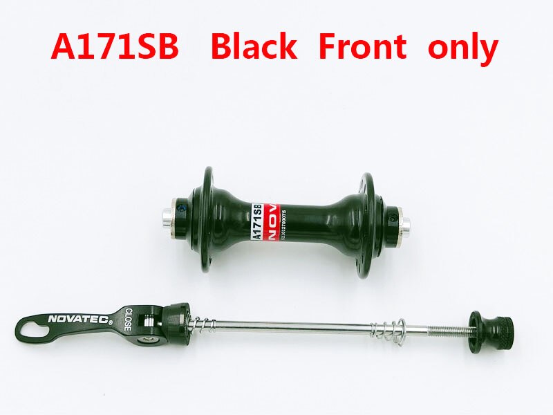 Novatec Hub A171SB/F172SB Road Fiets Hub Voor 20H/Achter 24H Quick Release Fiets Freehub Disc 4 Lager Gebruikt Voor 8-9-10-11-12v: A171 Black Front one