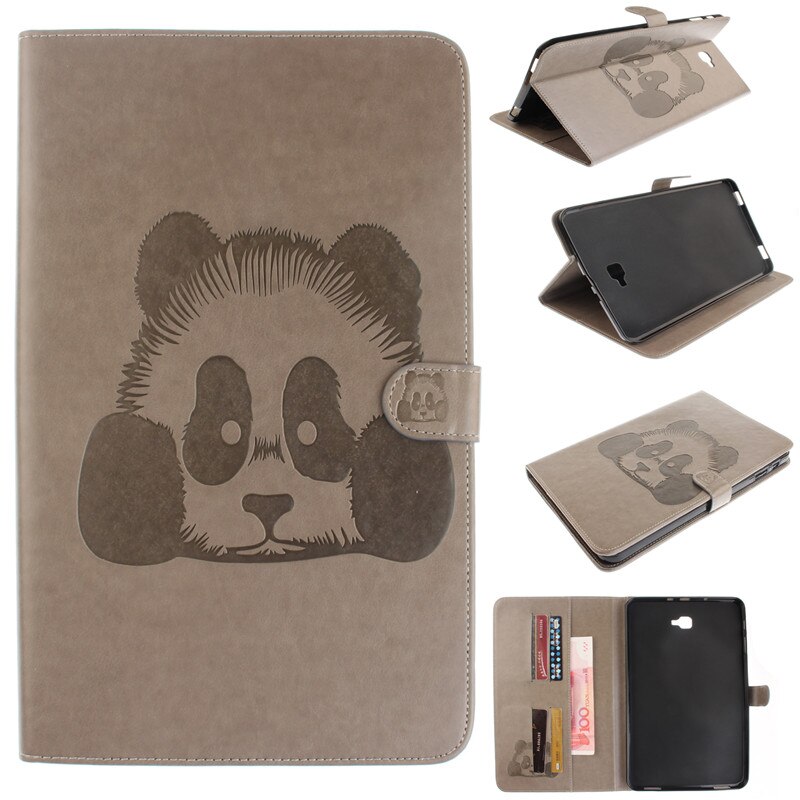 Etui na Tablet do Samsung Galaxy Tab A 10.1 2016 T580 T585 SM-T580 pokrywa Lichee styl skórzany składany stojak odwróć Tab A + film