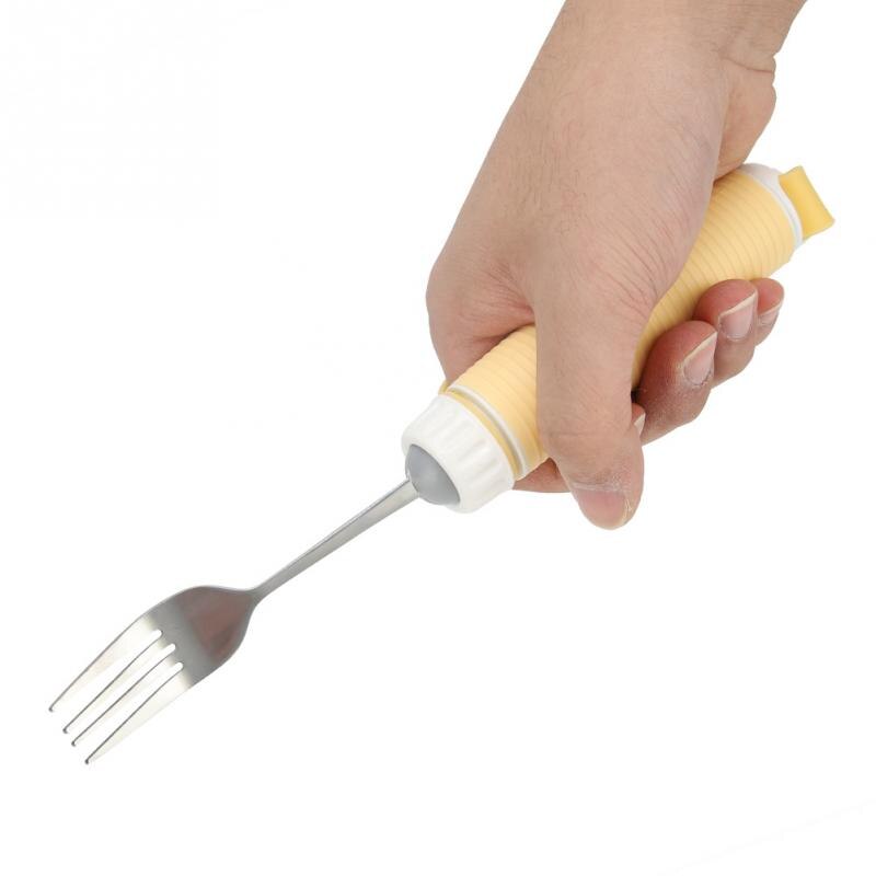 Convenient Disabled Patient Arthritis Elder Utensil Removable Flexible Rotating Eating Tablewares Disabled Fork