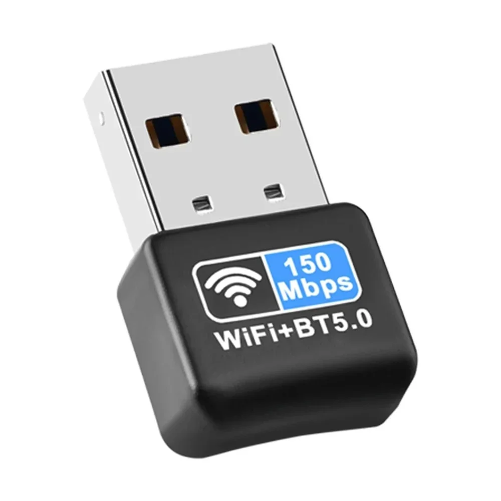 150Mbps WiFi Bluetooth Wireless Adapter USB Adapter 2.4G V5.0 Dongle Network Card for Laptop PC Desktop