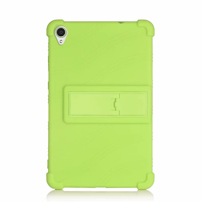 Siliconen Case Voor Lenovo Tab M8 Hd Tb-8505 8505F Shock Proof Cover M8 Fhd Tb-8705 8705X standhouder: green