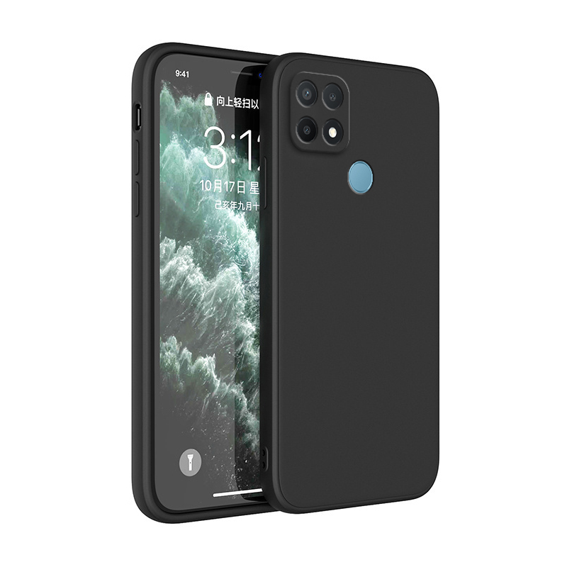 Coque de protection antichoc carrée en silicone liquide, coque d'origine pour Redmi 10A 10C 9A 9C NDavid: Éducation physique / Or