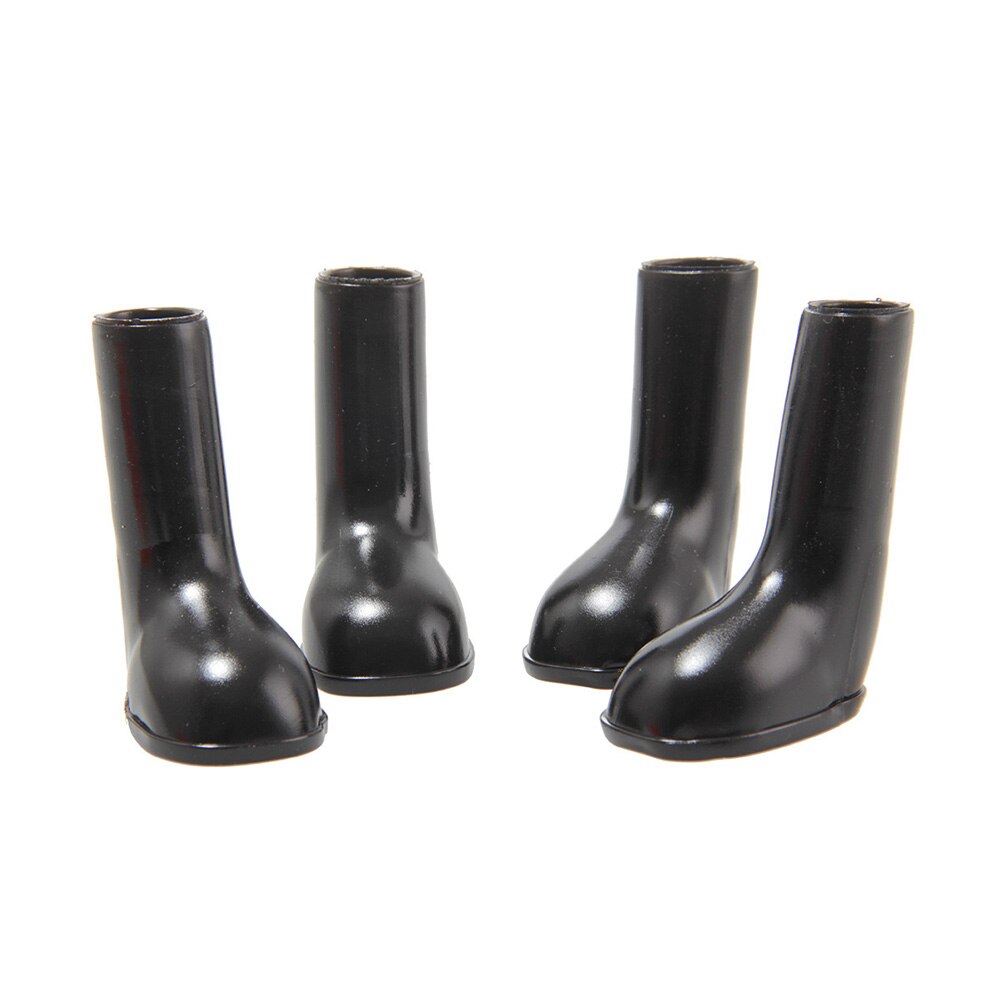 4 pièces chaussures pour chien de compagnie S/M/L imperméable chien bottes chien chiot chaussures antidérapant extensible pour animaux de compagnie bottes de pluie chien de compagnie chaussures de pluie: Black / L