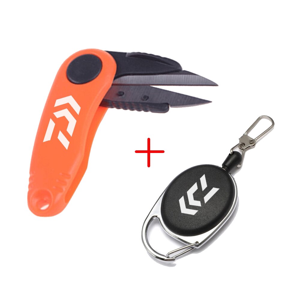 Vissen Quick Knopen Gereedschap Set Schaar Tang Haak Puntenslijper Garnalen Vouwen Schaar Vislijn Cutter Visgerei: Orange Set