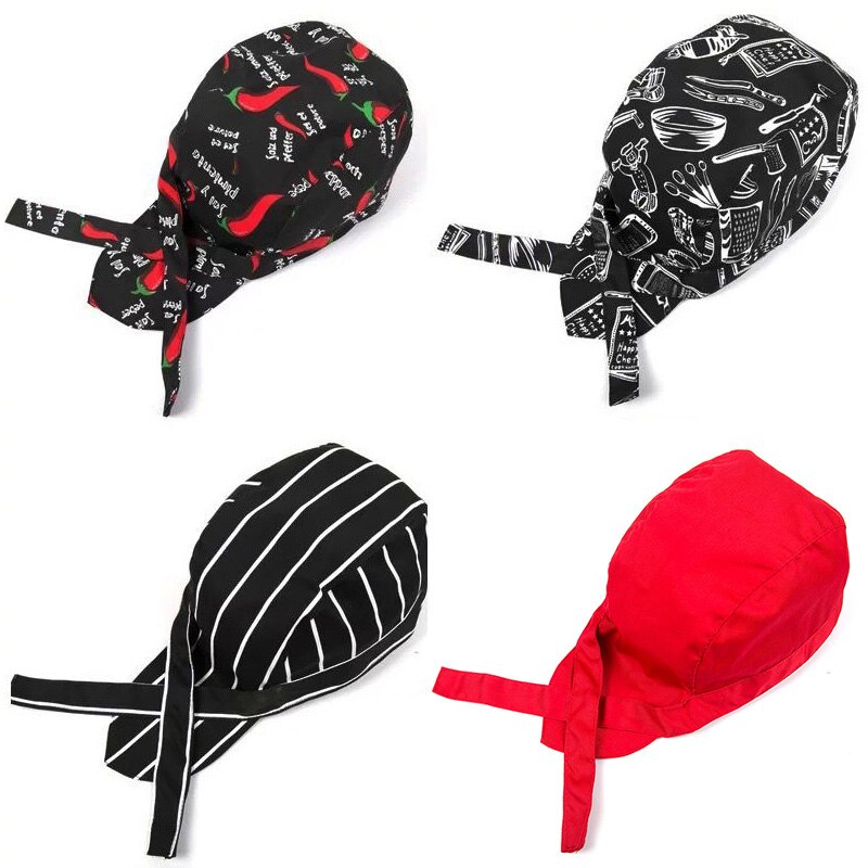 Hotel Chef Hats Turban Kitchen Working Caps Classic Korean Japanese Style Baotou Hat For Women Men Work Beanies Hats