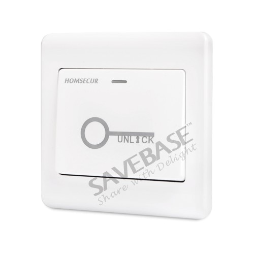 HOMSECUR Door Access Control Accessories Strike Lock Set with Power Supply+Remote Controller+Exit button+NC Strike Lock