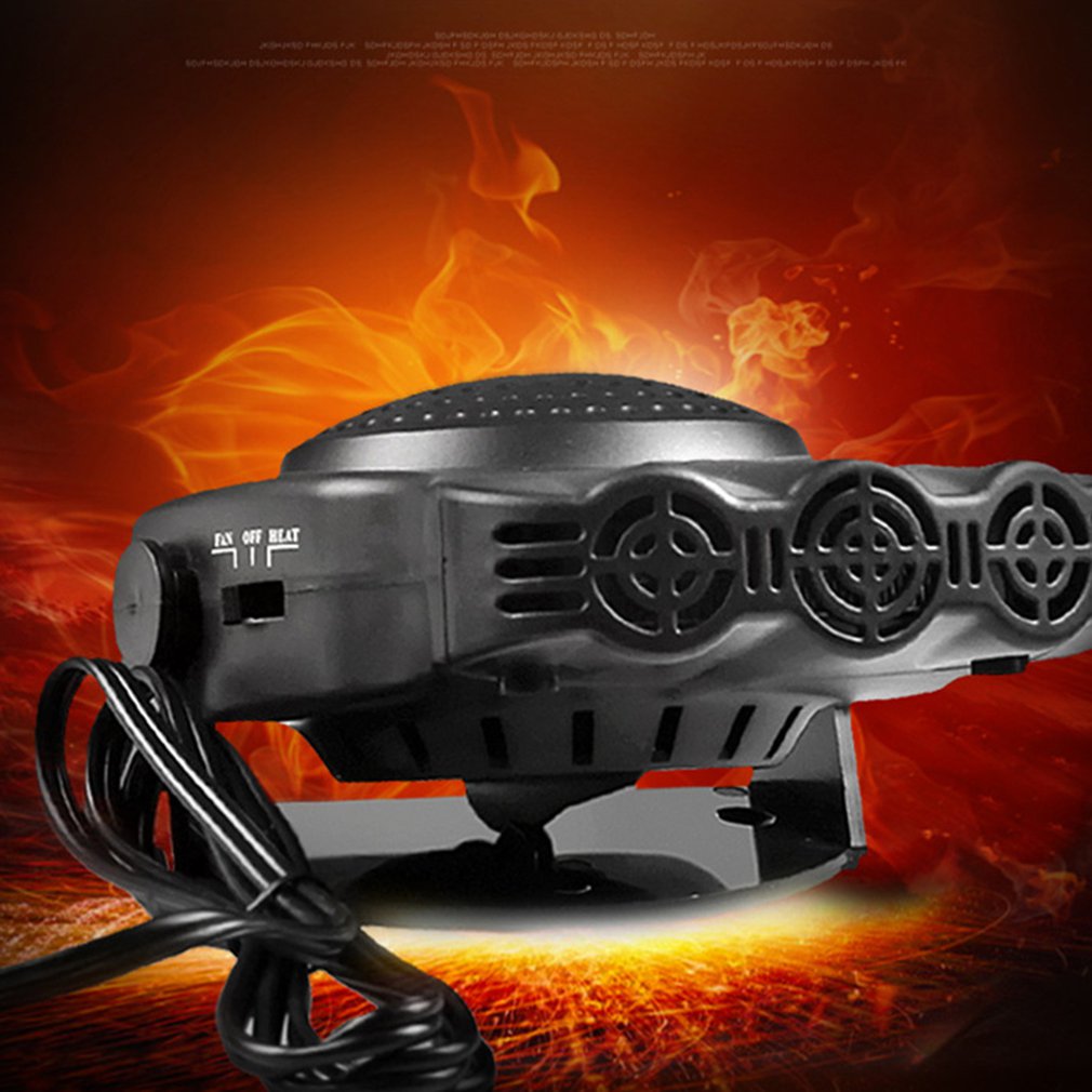 3Holes Auto Car Electric Heater Heating Fan Window Screen Demister Defroster 12/24V Defroster Glass Defogging Defrost