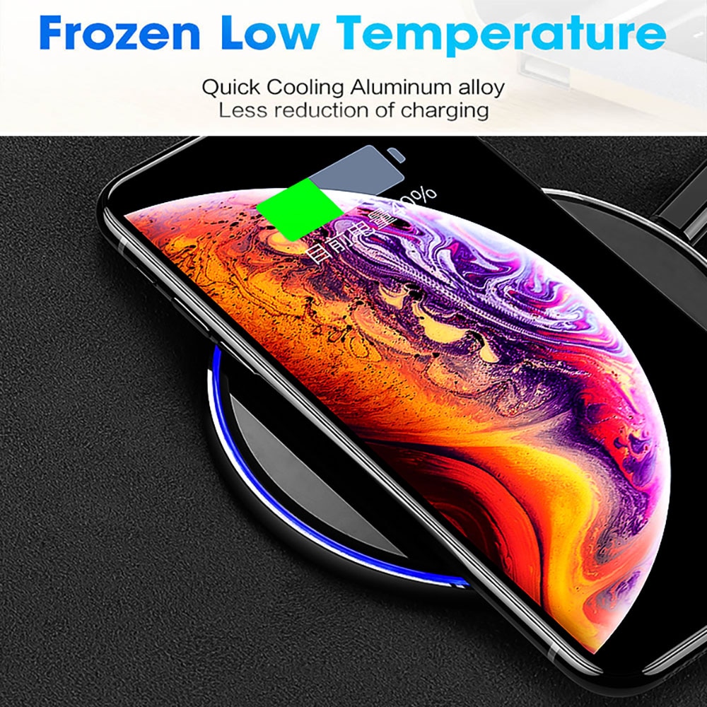 Fdgao 10W Qi Draadloze Oplader Voor Iphone 11 Pro X Xs Xr 8 Snelle Opladen Dock Voor Samsung S8 s9 S10 Note 9 8 Usb Telefoon Lading Pad