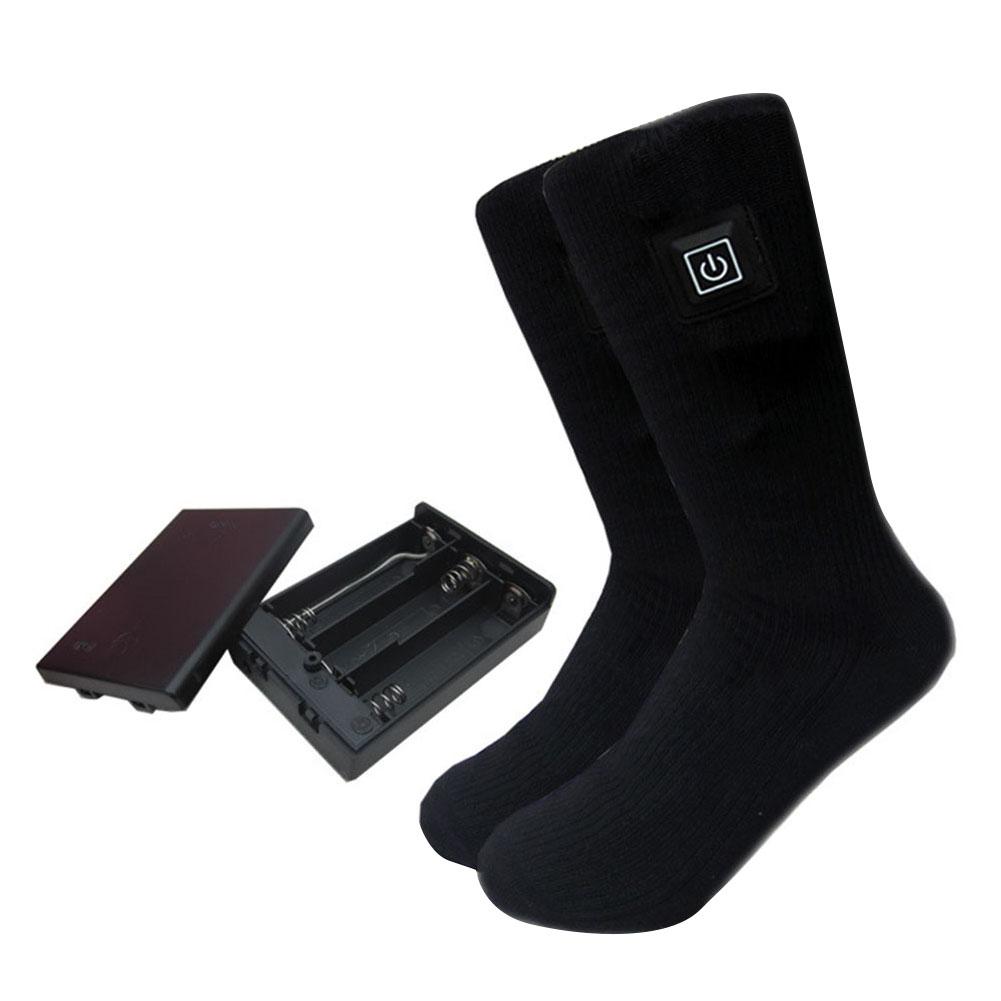 4.5V coton thermique chaussettes chauffées batterie Rechargeable Sport de plein air ski cyclisme hiver chauffe-pieds électrique chaussettes chauffantes