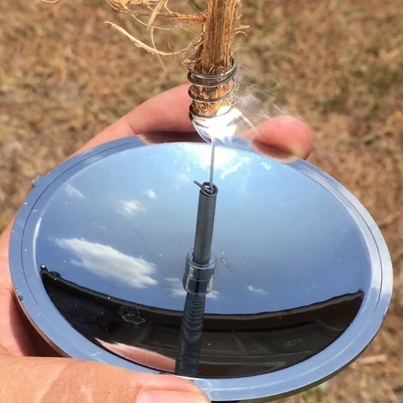 1/2 Stück Camping Survival Solar Feuerzeug Wasserdicht & winddicht Feueranzünder EDC Outdoor Notfallwerkzeug Ausrüstung Sport (Farbe: Silber): Silber