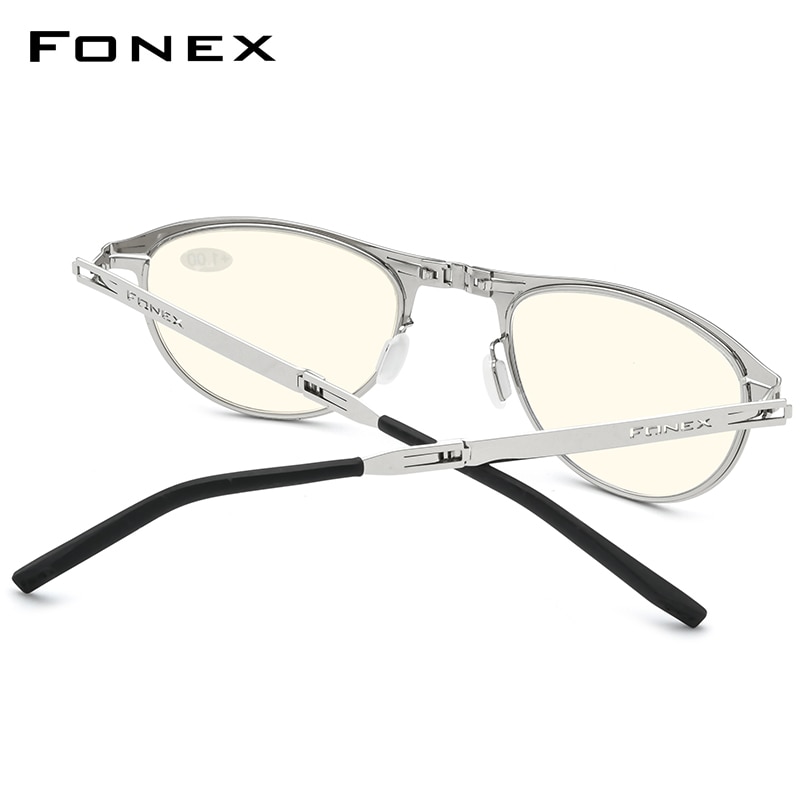 Fonex Anti Blauw Blokkeren Vouwen Leesbril Mannen Vrouwen Presbyopie Verziendheid Dioptrie Schroefloos Opvouwbare Brillen LH013