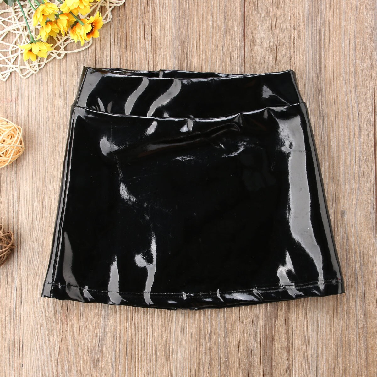 Brand Toddler Infant Child Kids Baby Girl PU Skirt Princess Sequins Leather Mini Skirt Zipper Outfits Clothes Set 6M-5T